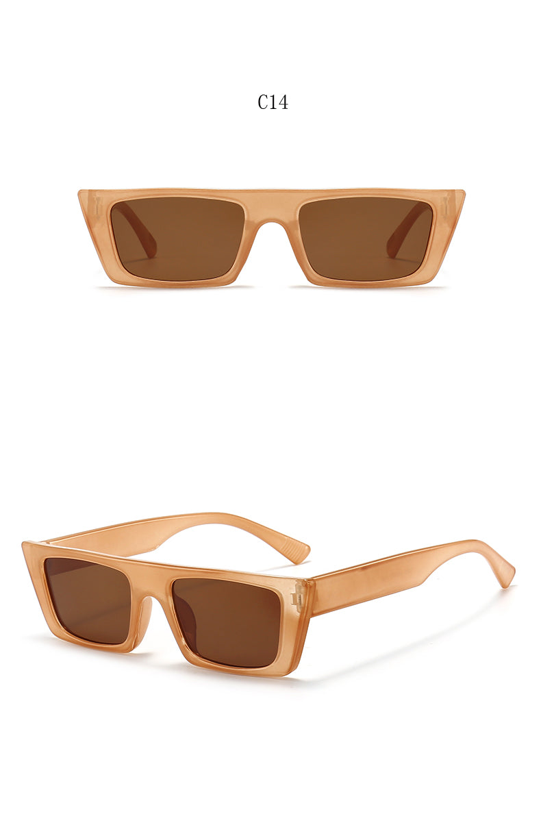 Retro square sunglasses with UV400 protection