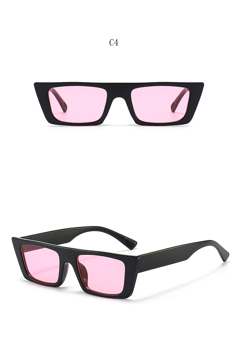 Retro square sunglasses with UV400 protection