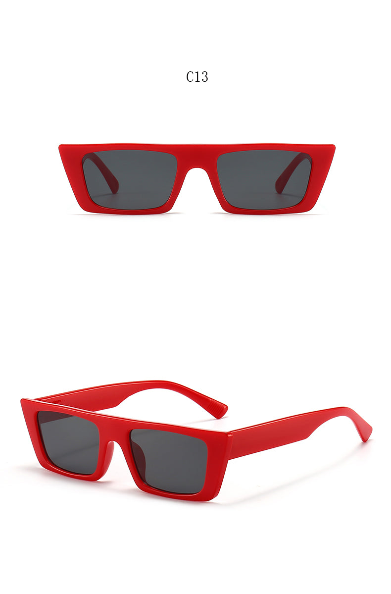Retro square sunglasses with UV400 protection