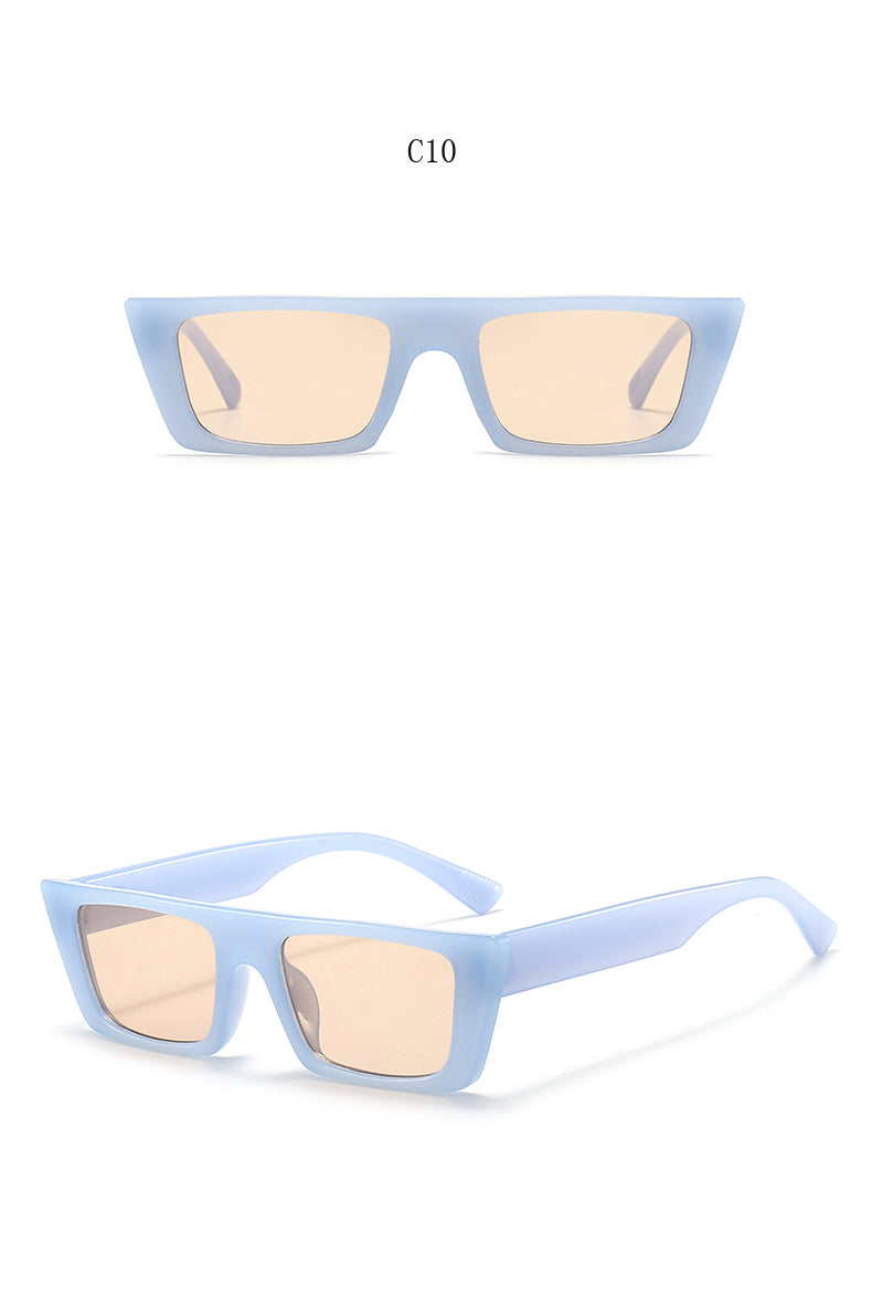 Retro square sunglasses with UV400 protection