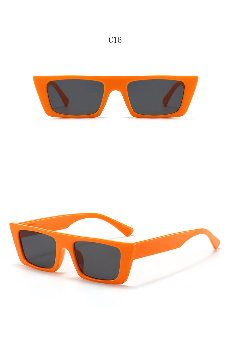 Retro square sunglasses with UV400 protection