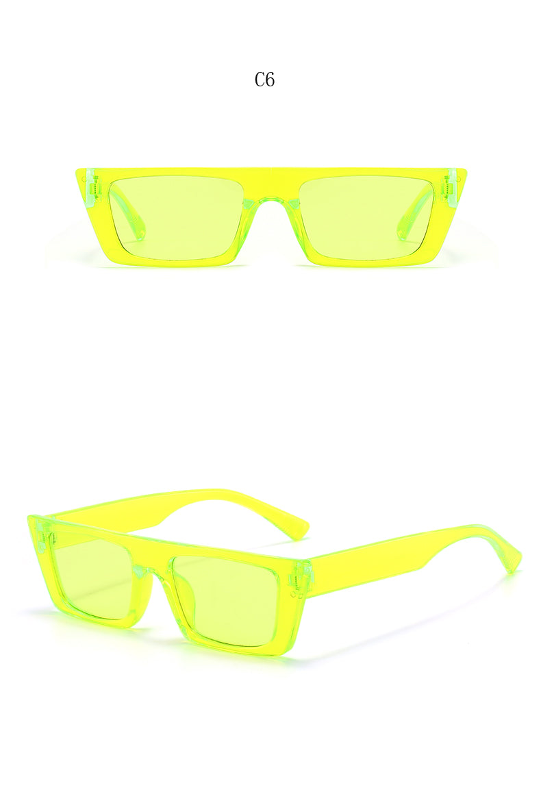 Retro square sunglasses with UV400 protection