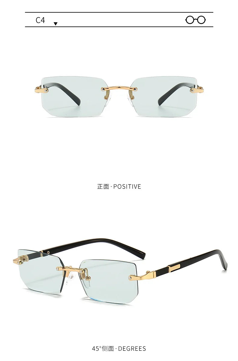 RDG Rectangular rimless sunglasses