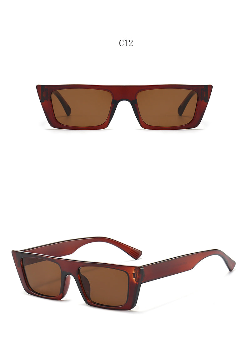 Retro square sunglasses with UV400 protection