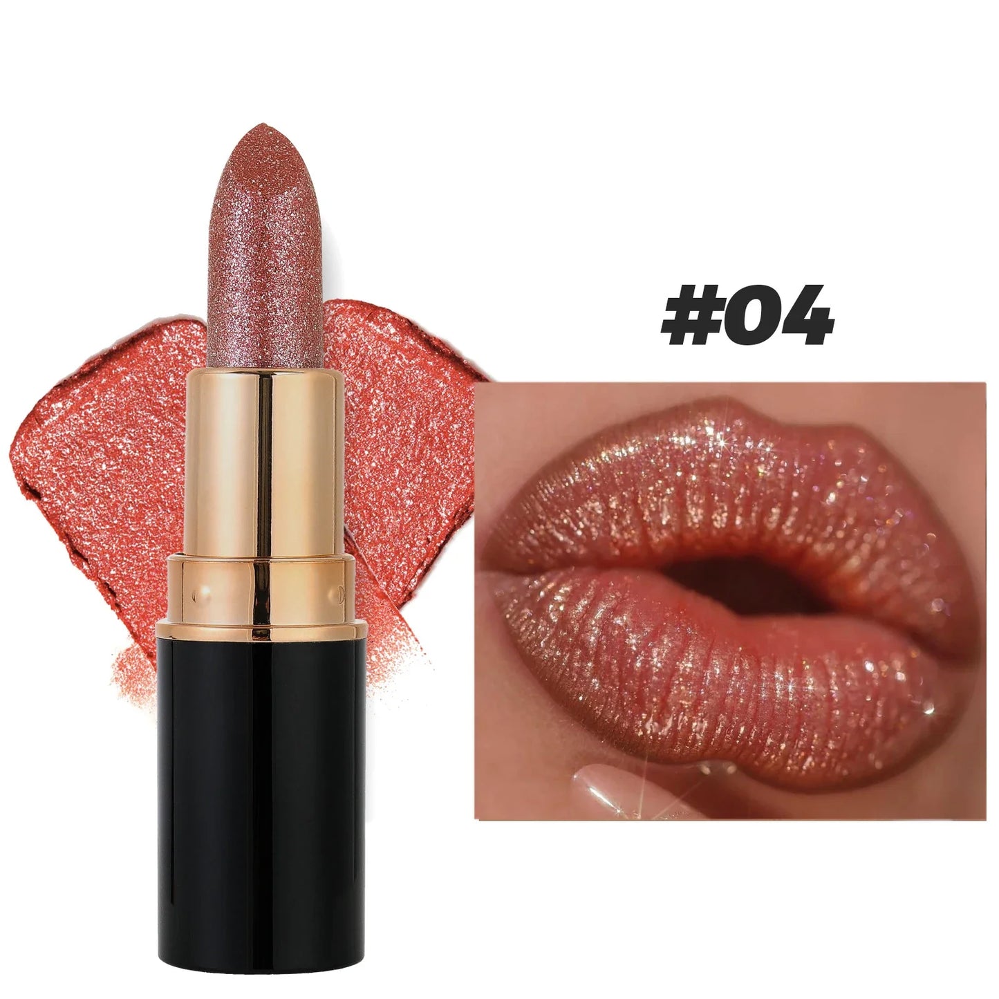 Waterproof Diamond Long Lasting Glitter Lipstick