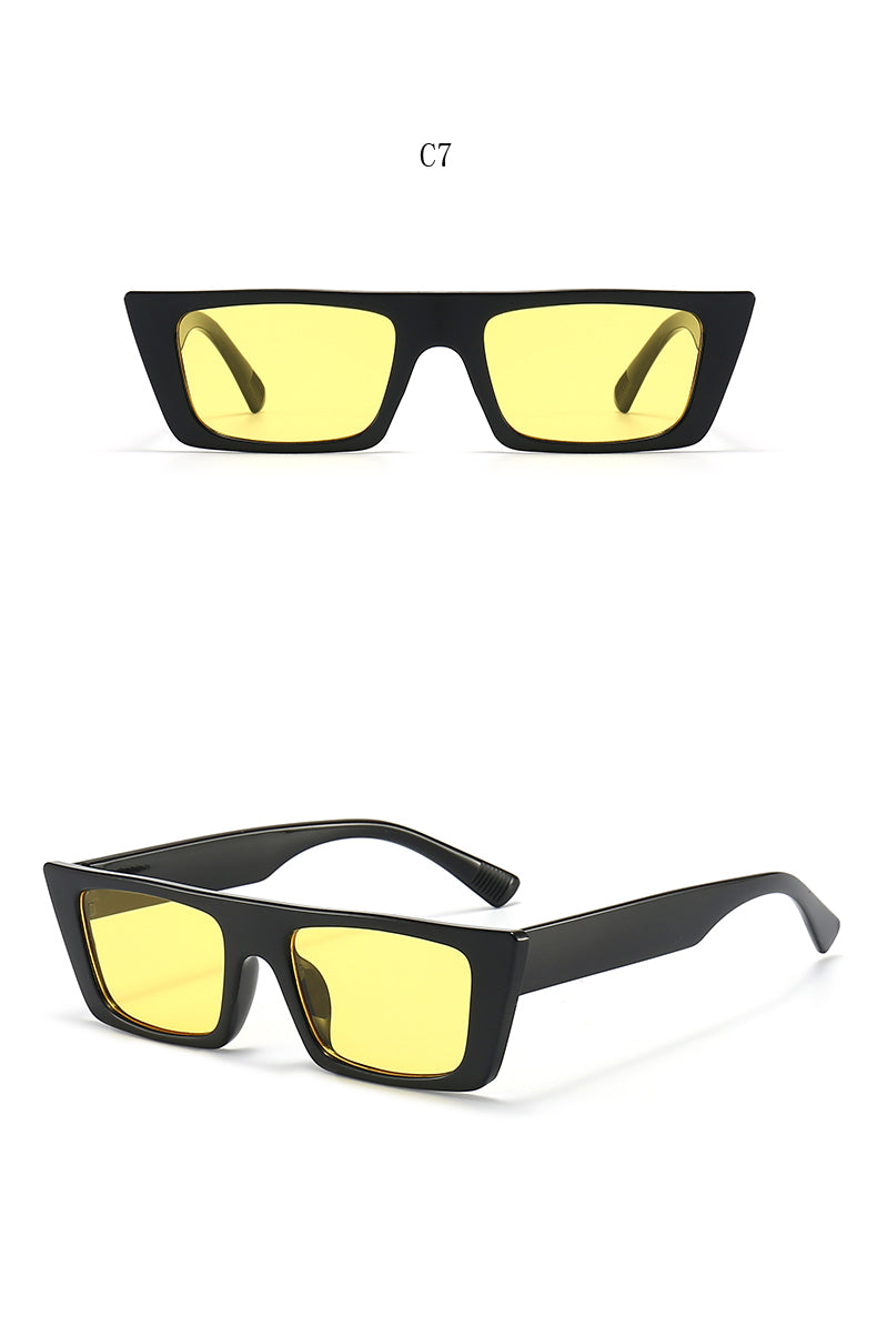 Retro square sunglasses with UV400 protection