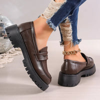Mocassim feminino de plataforma com solado de borracha — foto 3