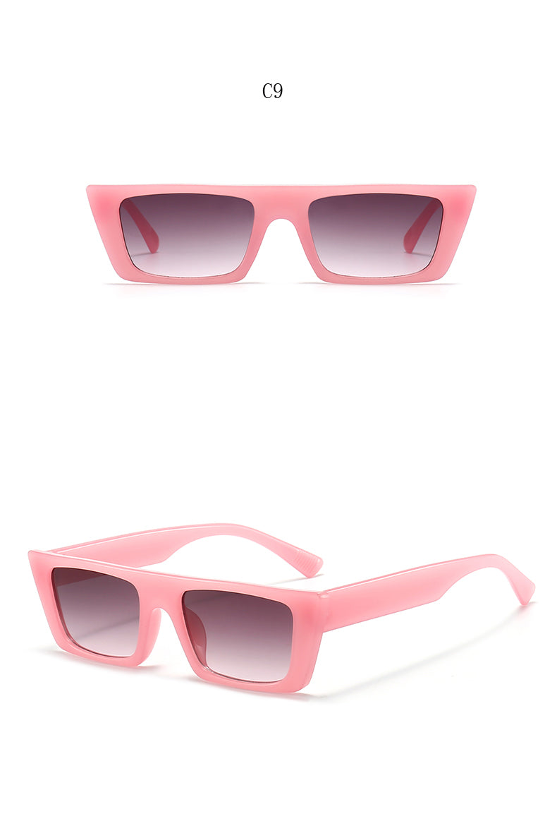 Retro square sunglasses with UV400 protection