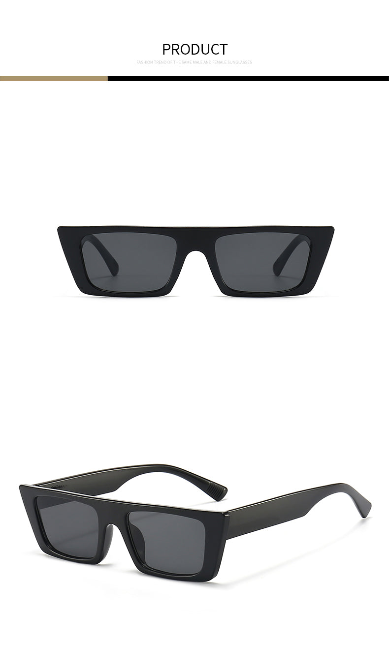 Retro square sunglasses with UV400 protection