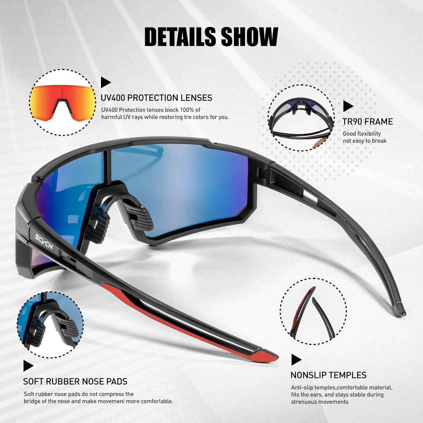 UV400 Cycling Glasses MTB Bike
