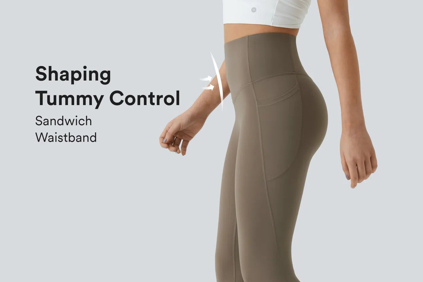 UltraSculpt™ SoCinched Tummy Control Workout Leggings with High Waist and Pockets