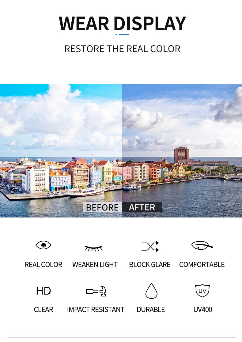 RDG Rectangular rimless sunglasses