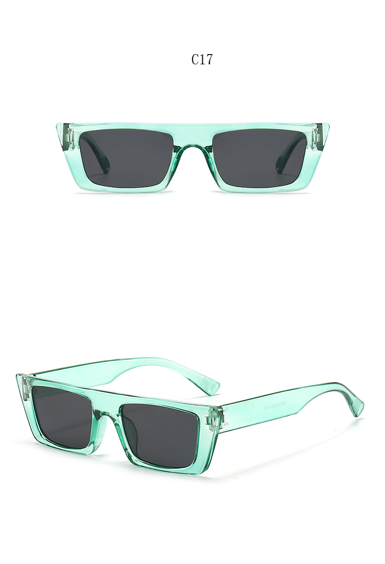 Retro square sunglasses with UV400 protection