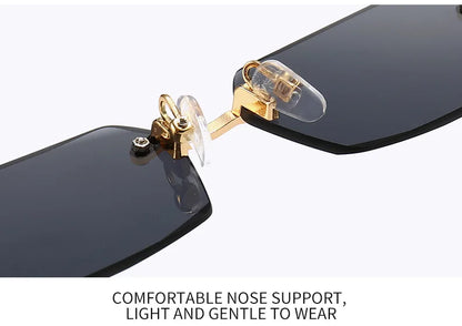 RDG Rectangular rimless sunglasses