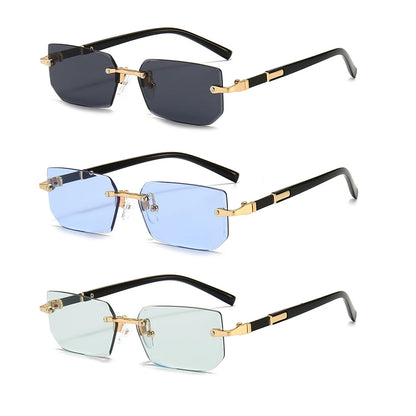 RDG Rectangular rimless sunglasses