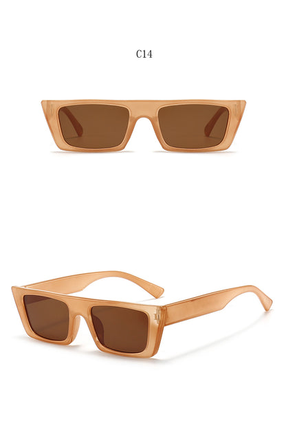 Retro square sunglasses with UV400 protection