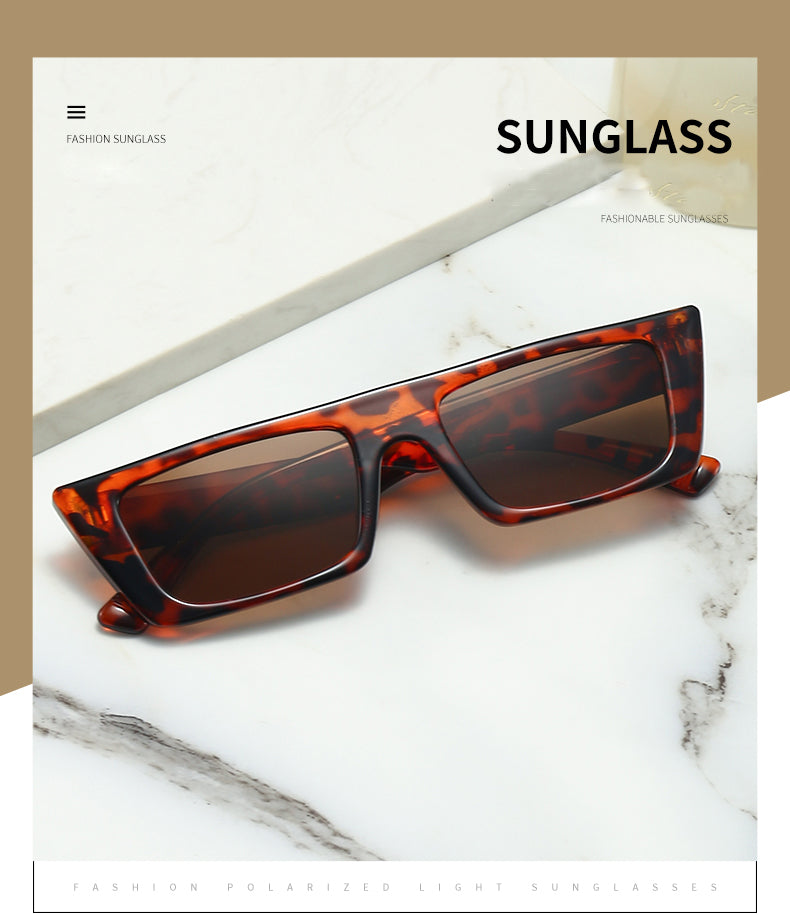 Retro square sunglasses with UV400 protection