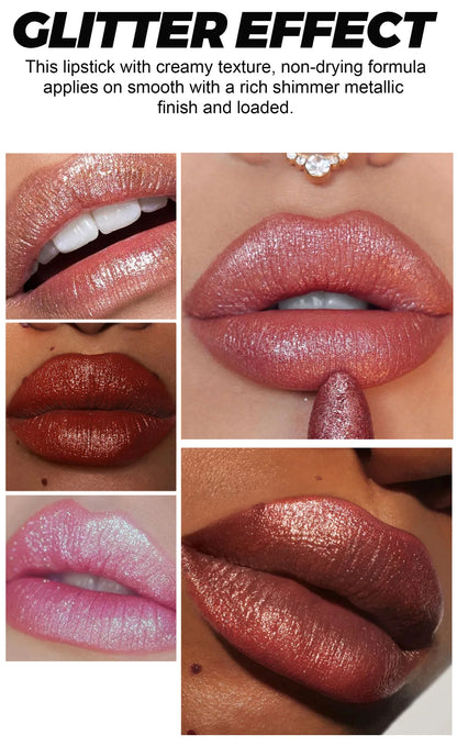 Waterproof Diamond Long Lasting Glitter Lipstick
