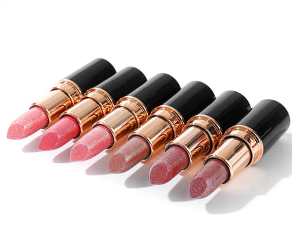 Waterproof Diamond Long Lasting Glitter Lipstick