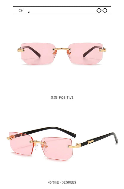 RDG Rectangular rimless sunglasses