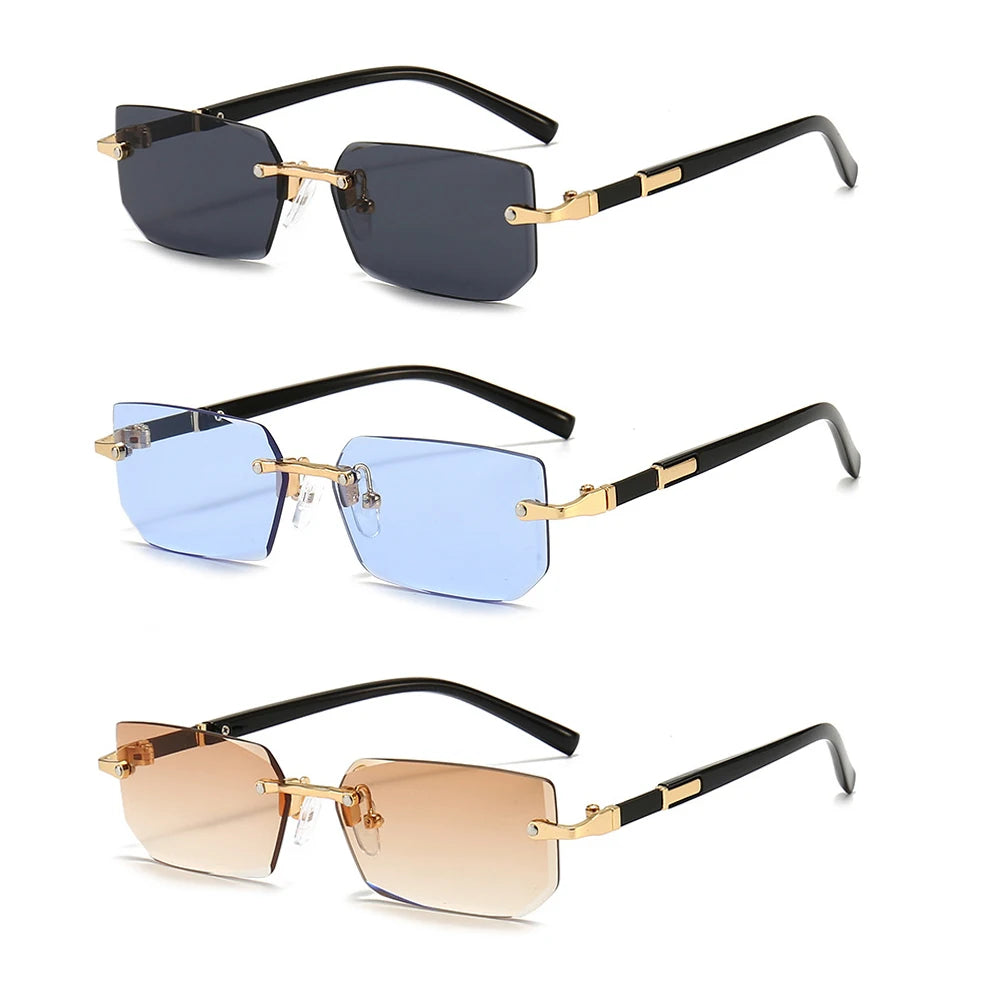 RDG Rectangular rimless sunglasses