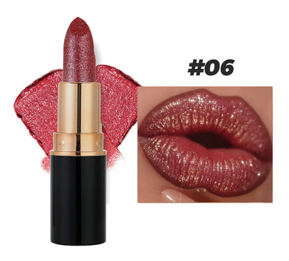 Waterproof Diamond Long Lasting Glitter Lipstick
