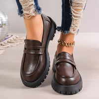 Mocassim feminino de plataforma com solado de borracha — foto 2