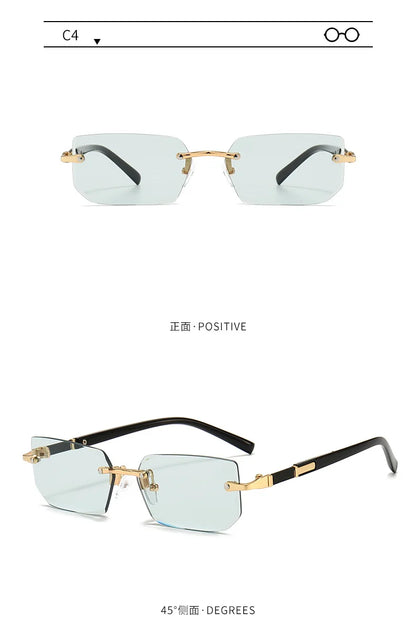 RDG Rectangular rimless sunglasses