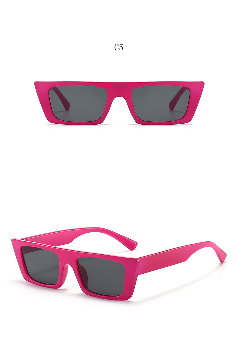 Retro square sunglasses with UV400 protection