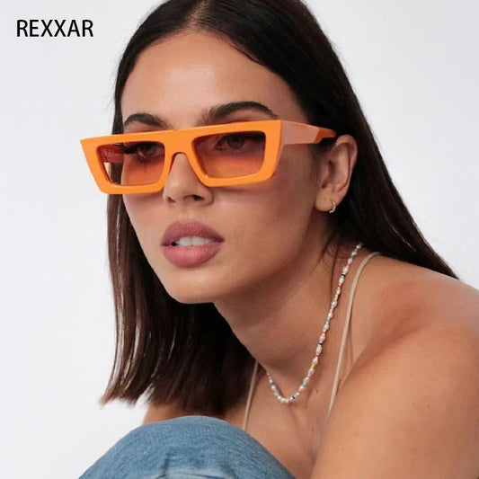 Retro square sunglasses with UV400 protection