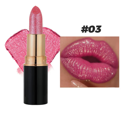 Waterproof Diamond Long Lasting Glitter Lipstick