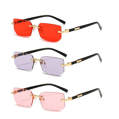 RDG Rectangular rimless sunglasses