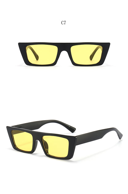 Retro square sunglasses with UV400 protection