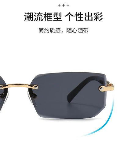 RDG Rectangular rimless sunglasses