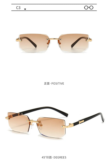 RDG Rectangular rimless sunglasses