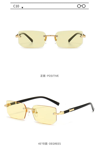 RDG Rectangular rimless sunglasses