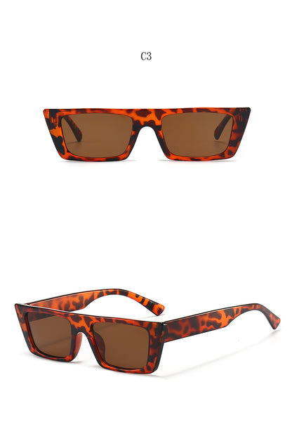Retro square sunglasses with UV400 protection