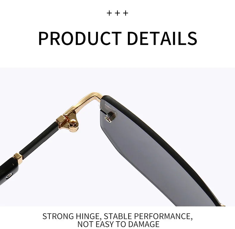 RDG Rectangular rimless sunglasses