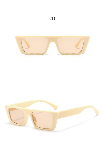 Retro square sunglasses with UV400 protection