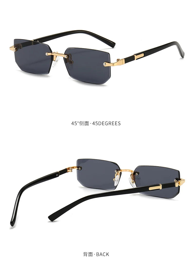 RDG Rectangular rimless sunglasses