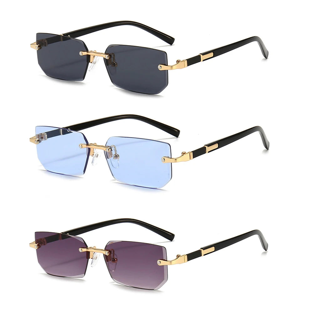 RDG Rectangular rimless sunglasses