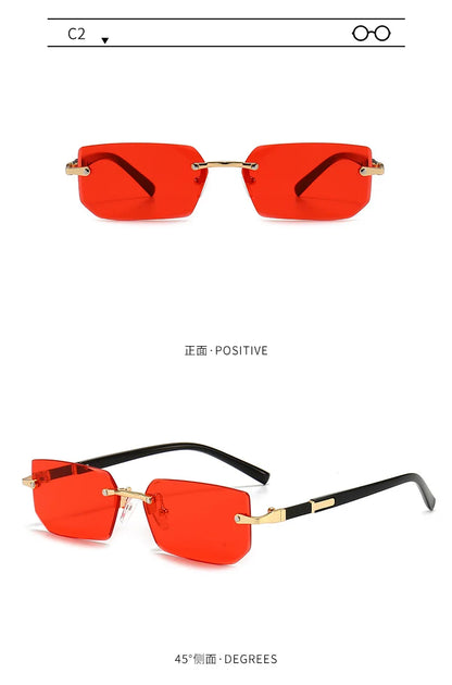RDG Rectangular rimless sunglasses