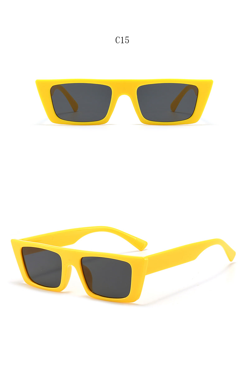 Retro square sunglasses with UV400 protection