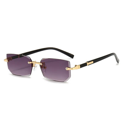 RDG Rectangular rimless sunglasses