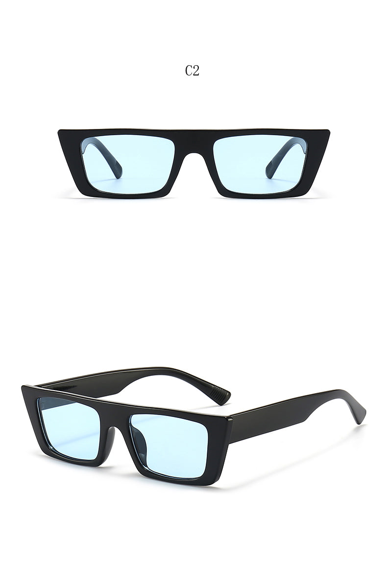 Retro square sunglasses with UV400 protection