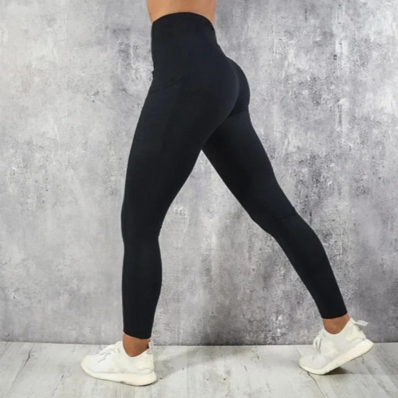 UltraSculpt™ SoCinched Tummy Control Workout Leggings with High Waist and Pockets