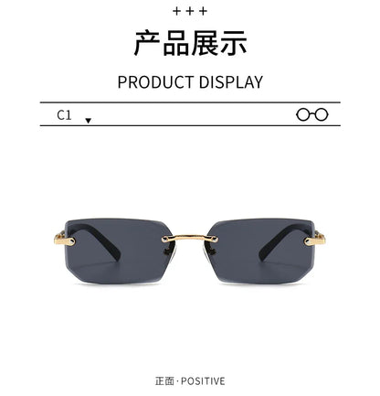RDG Rectangular rimless sunglasses