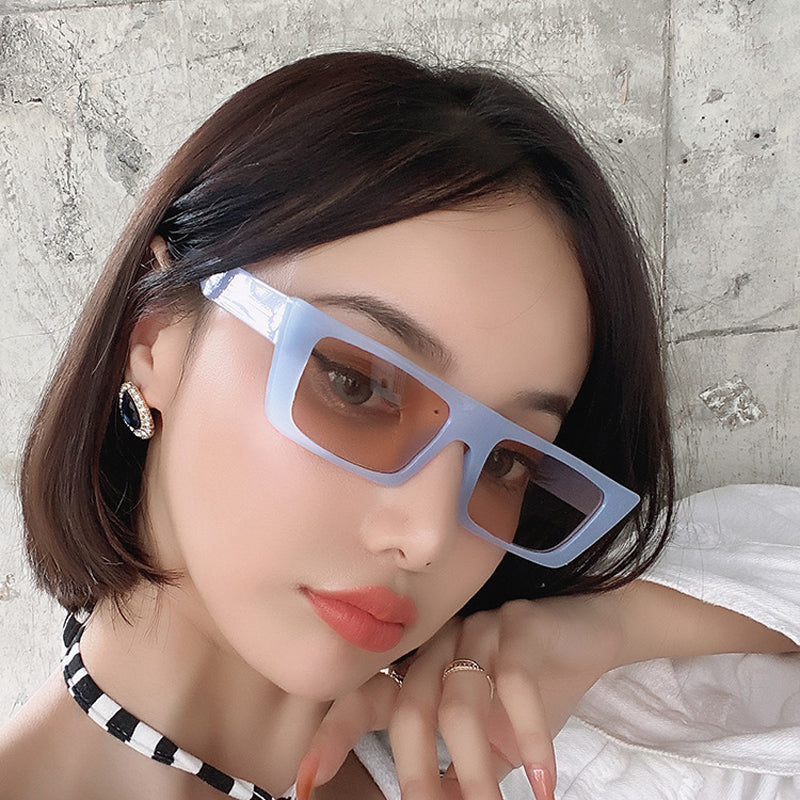 Retro square sunglasses with UV400 protection