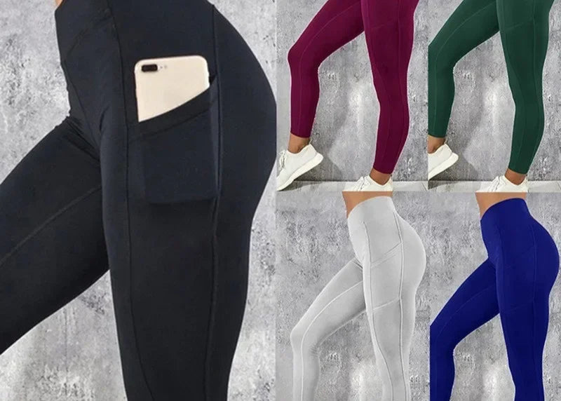 UltraSculpt™ SoCinched Tummy Control Workout Leggings with High Waist and Pockets