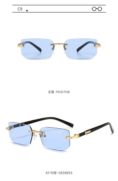 RDG Rectangular rimless sunglasses